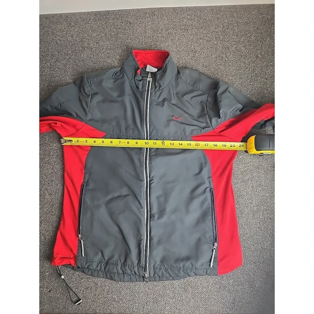 vintage y2k nike windbreaker jacket Running Jogging Red Grey Size Medium Rn56323